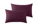 350 TC Micro Check Duvet Cover And Housewife Pillowcases 100% Pure Cotton Plum / 2 Housewife Pillowcases - Exclusive Deals Ltd - Exclusive Deals