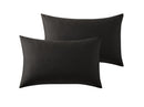 350 TC Micro Check Duvet Cover And Housewife Pillowcases 100% Pure Cotton Black / 2 Housewife Pillowcases - Exclusive Deals Ltd - Exclusive Deals