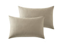 350 TC Micro Check Duvet Cover And Housewife Pillowcases 100% Pure Cotton Latte / 2 Housewife Pillowcases - Exclusive Deals Ltd - Exclusive Deals