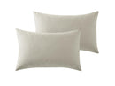 350 TC Micro Check Duvet Cover And Housewife Pillowcases 100% Pure Cotton Ivory / 2 Housewife Pillowcases - Exclusive Deals Ltd - Exclusive Deals