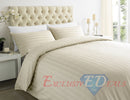 250TC 100% EGYPTIAN COTTON SATEEN STRIPE Duvet Quilt Cover Bedding Set Duvet Cover / King / Ivory - Exclusive Deals Ltd - Exclusive Deals