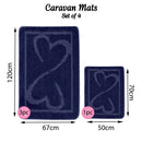 Romany Gypsy Washable 4 Piece Mat/Rug Set - Retreat Chic