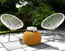 Chunky Knitted Pouffe – Moroccan-inspired Elegance