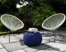 Chunky Knitted Pouffe – Moroccan-inspired Elegance