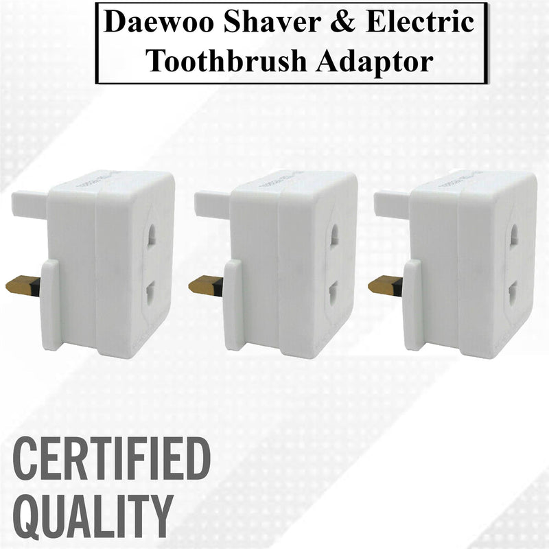 Daewoo Shaver and Electric Toothbrush Adaptor Pack of 3 - Exclusive Deals Ltd - Exclusive Deals