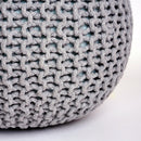 Chunky Knitted Pouffe – Moroccan-inspired Elegance