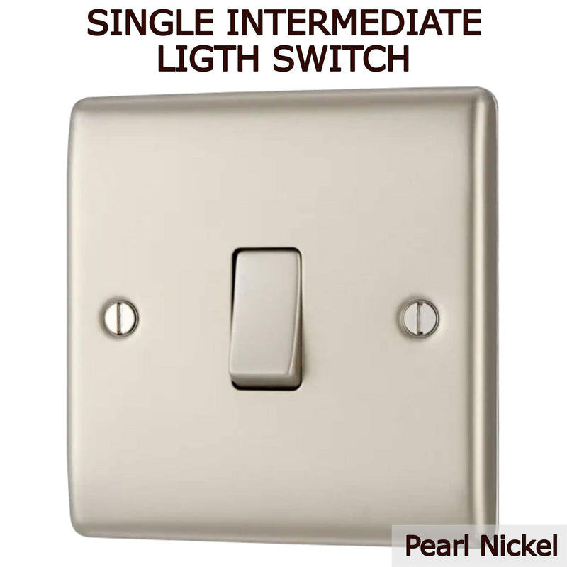 BG Metal Single Light Switch Various Pearl Nickel - Exclusive Deals Ltd - Exclusive Deals