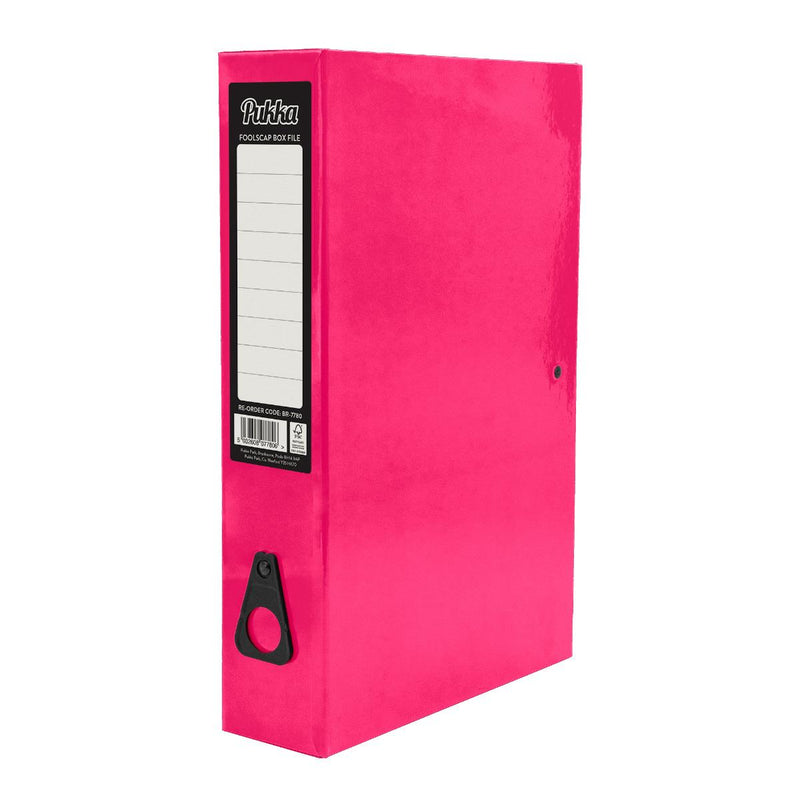 Pukka A4 Foolscap Box File - Pink