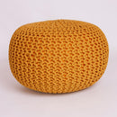 Chunky Knitted Pouffe – Moroccan-inspired Elegance