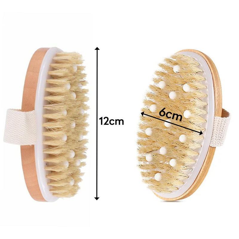 Wood Brush Body Massager With Noodles