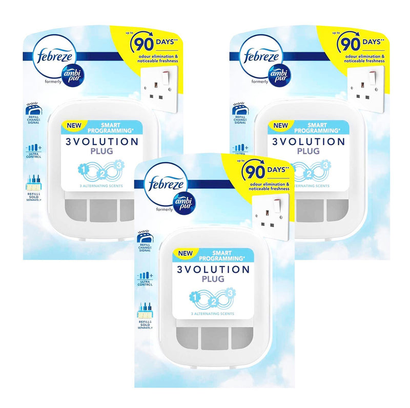 Febreze Ambi Pur 3Volution Air Freshener Electrical Plug In Device - Set of 3