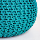 Chunky Knitted Pouffe – Moroccan-inspired Elegance
