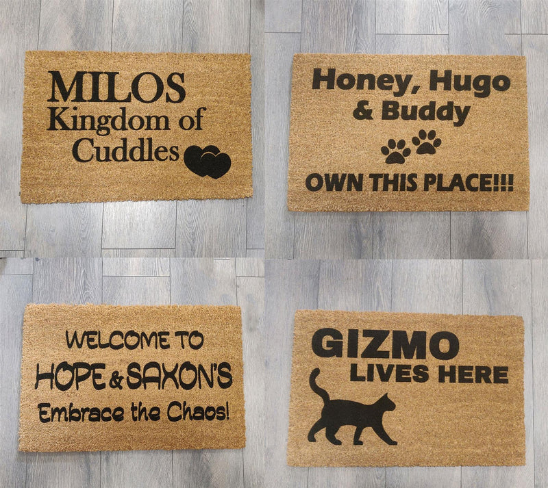 Large Personalised Door Mat 45 x 75cm