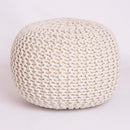 Chunky Knitted Pouffe – Moroccan-inspired Elegance