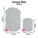 Romany Gypsy Washable 4 Piece Mat/Rug Set - Vacation Necessities