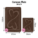 Romany Gypsy Washable 4 Piece Mat/Rug Set - Retreat Chic