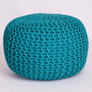 Chunky Knitted Pouffe – Moroccan-inspired Elegance