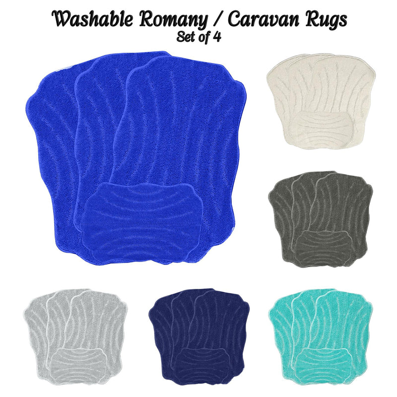 Romany Gypsy Washable 4 Piece Mat/Rug Set - Vacation Necessities