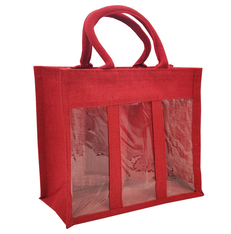 Jute Bottle Bags Red / Triple - Exclusive Deals Ltd - Exclusive Deals