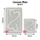 Romany Gypsy Washable 4 Piece Mat/Rug Set - Retreat Chic