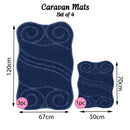 Romany Gypsy Washable 4 Piece Mat/Rug Set - Getaway Weaves