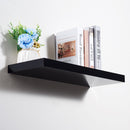 Sleek High Gloss Black Floating Shelf - Versatile Sizes Available