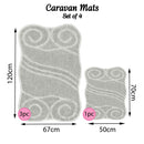 Romany Gypsy Washable 4 Piece Mat/Rug Set - Getaway Weaves