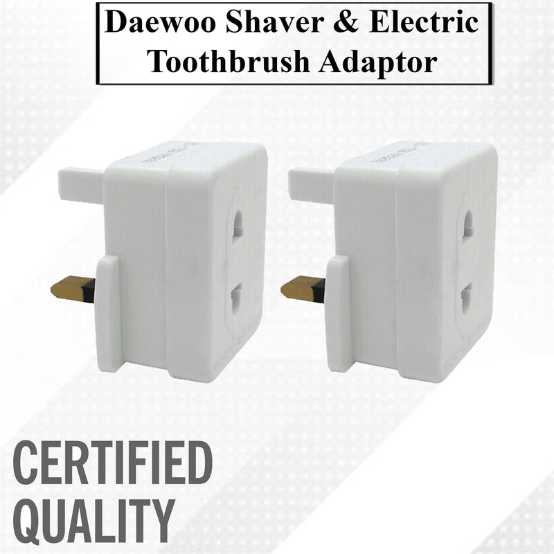 Daewoo Shaver and Electric Toothbrush Adaptor Pack of 2 - Exclusive Deals Ltd - Exclusive Deals