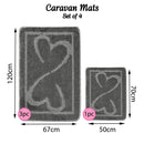 Romany Gypsy Washable 4 Piece Mat/Rug Set - Retreat Chic