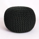 Chunky Knitted Pouffe – Moroccan-inspired Elegance