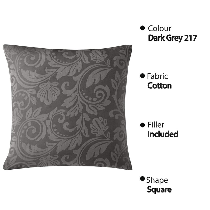 Jacquard Cushion Covers [Ornamental, Damask, Floral] and Fillers