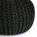 Chunky Knitted Pouffe – Moroccan-inspired Elegance