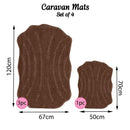 Romany Gypsy Washable 4 Piece Mat/Rug Set - Vacation Necessities