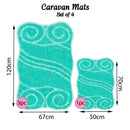 Romany Gypsy Washable 4 Piece Mat/Rug Set - Getaway Weaves