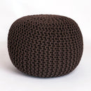 Chunky Knitted Pouffe – Moroccan-inspired Elegance