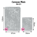 Romany Gypsy Washable 4 Piece Mat/Rug Set - Floral Escapes