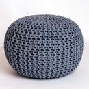Chunky Knitted Pouffe – Moroccan-inspired Elegance