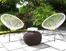 Chunky Knitted Pouffe – Moroccan-inspired Elegance