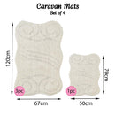 Romany Gypsy Washable 4 Piece Mat/Rug Set - Getaway Weaves