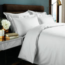 350 TC Micro Check Duvet Cover And Housewife Pillowcases 100% Pure Cotton White / Single - Exclusive Deals Ltd - Exclusive Deals