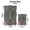 Romany Gypsy Washable 4 Piece Mat/Rug Set - Home Haven