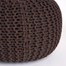 Chunky Knitted Pouffe – Moroccan-inspired Elegance