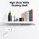 Classic Elegance: High Gloss White Floating Shelves - Discover Your Perfect Fit