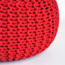 Chunky Knitted Pouffe – Moroccan-inspired Elegance