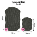 Romany Gypsy Washable 4 Piece Mat/Rug Set - Vacation Necessities