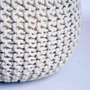 Chunky Knitted Pouffe – Moroccan-inspired Elegance