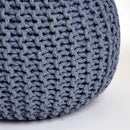Chunky Knitted Pouffe – Moroccan-inspired Elegance