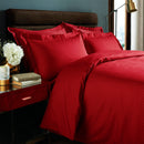 350 TC Micro Check Duvet Cover And Housewife Pillowcases 100% Pure Cotton Red / Double - Exclusive Deals Ltd - Exclusive Deals