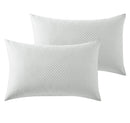 350 TC Micro Check Duvet Cover And Housewife Pillowcases 100% Pure Cotton White / 2 Housewife Pillowcases - Exclusive Deals Ltd - Exclusive Deals