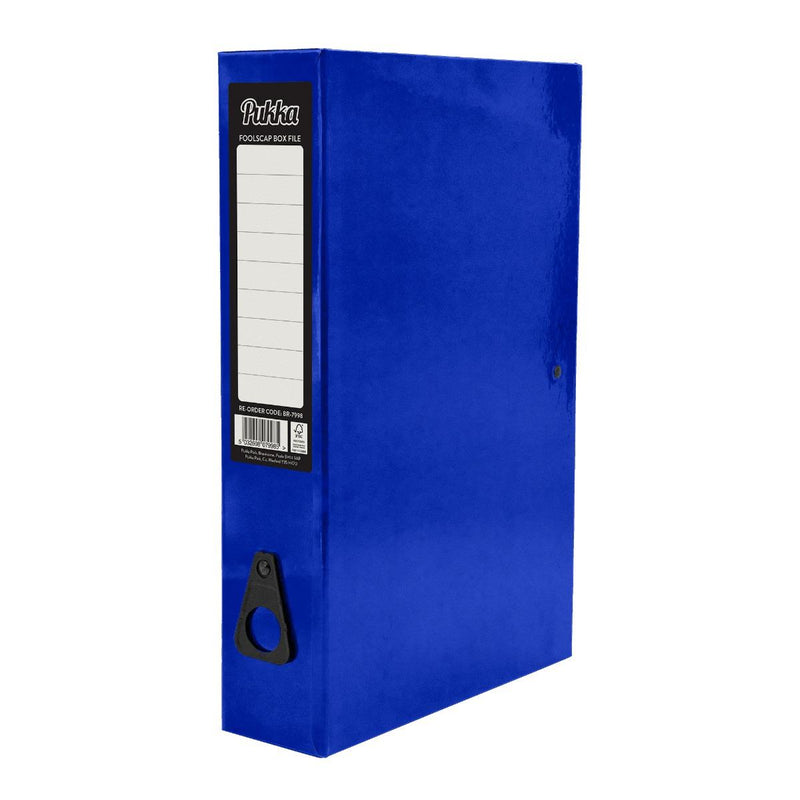 Pukka A4 Foolscap Box File - Navy Blue